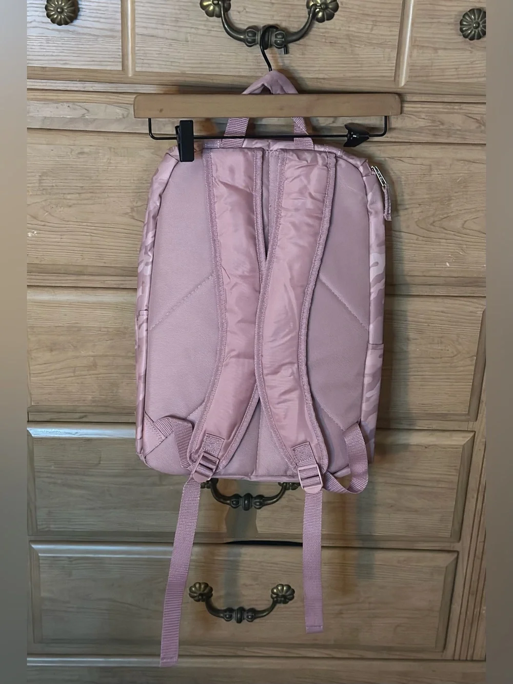 Pink Camouflage Wide Mouth Cargo Backpack - Large Weekend Bag w/ Laptop Sleeve